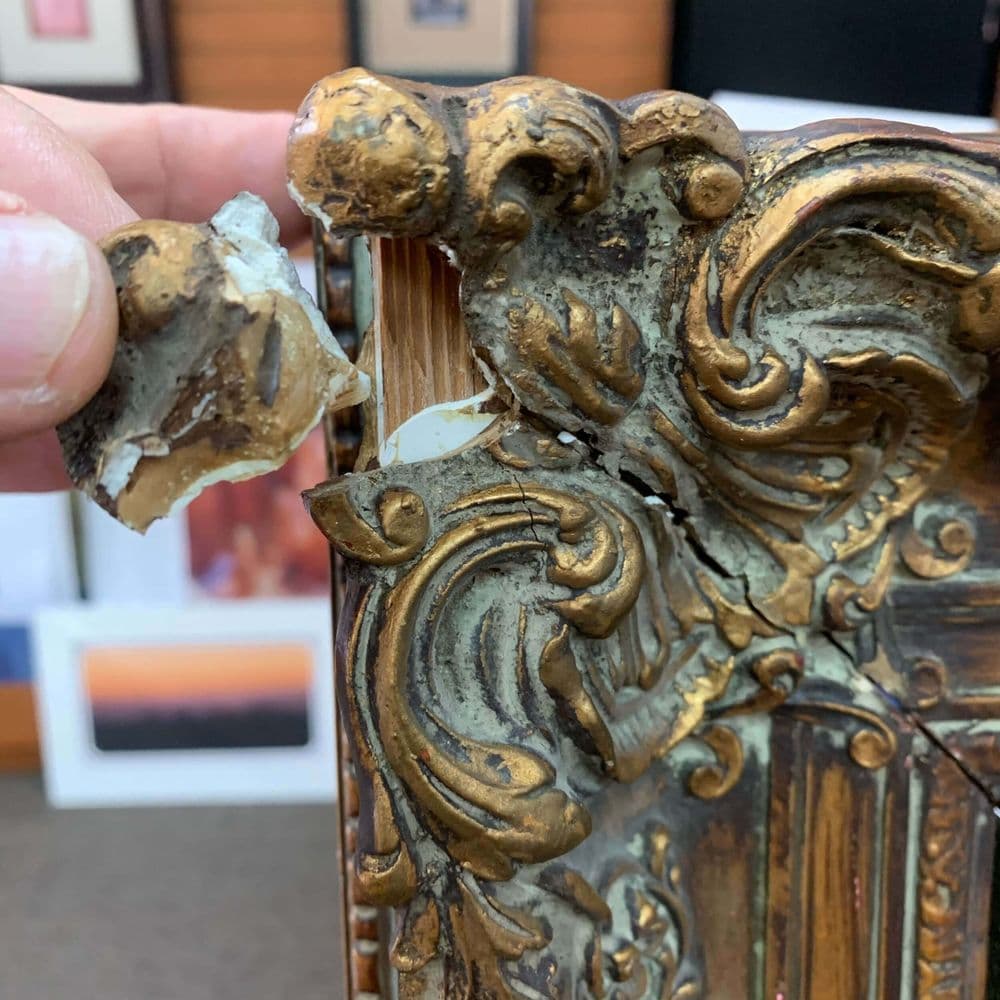 Gilded frame restored